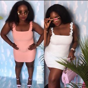 Cute little dress in blue.